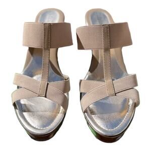 Charles by Charles David Treasury Wedge Sandals Tan Size 10